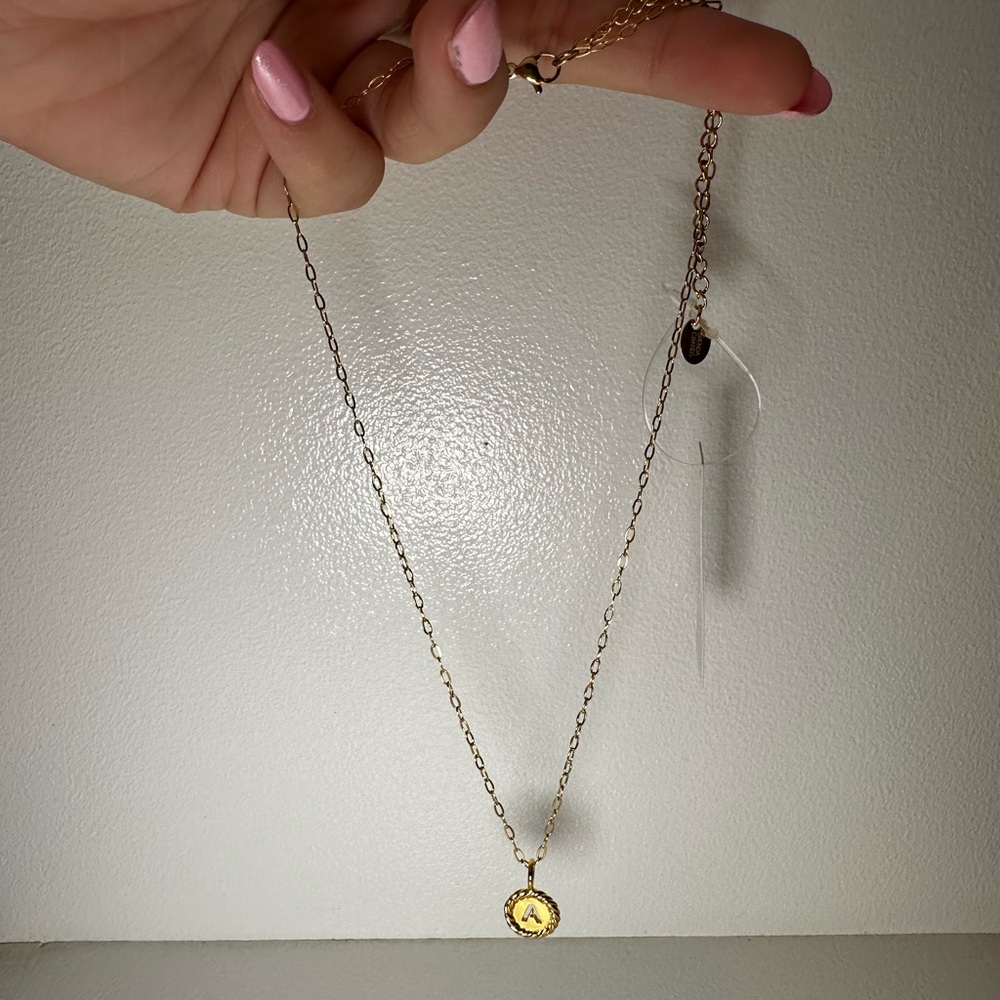 Rope chain letter necklace